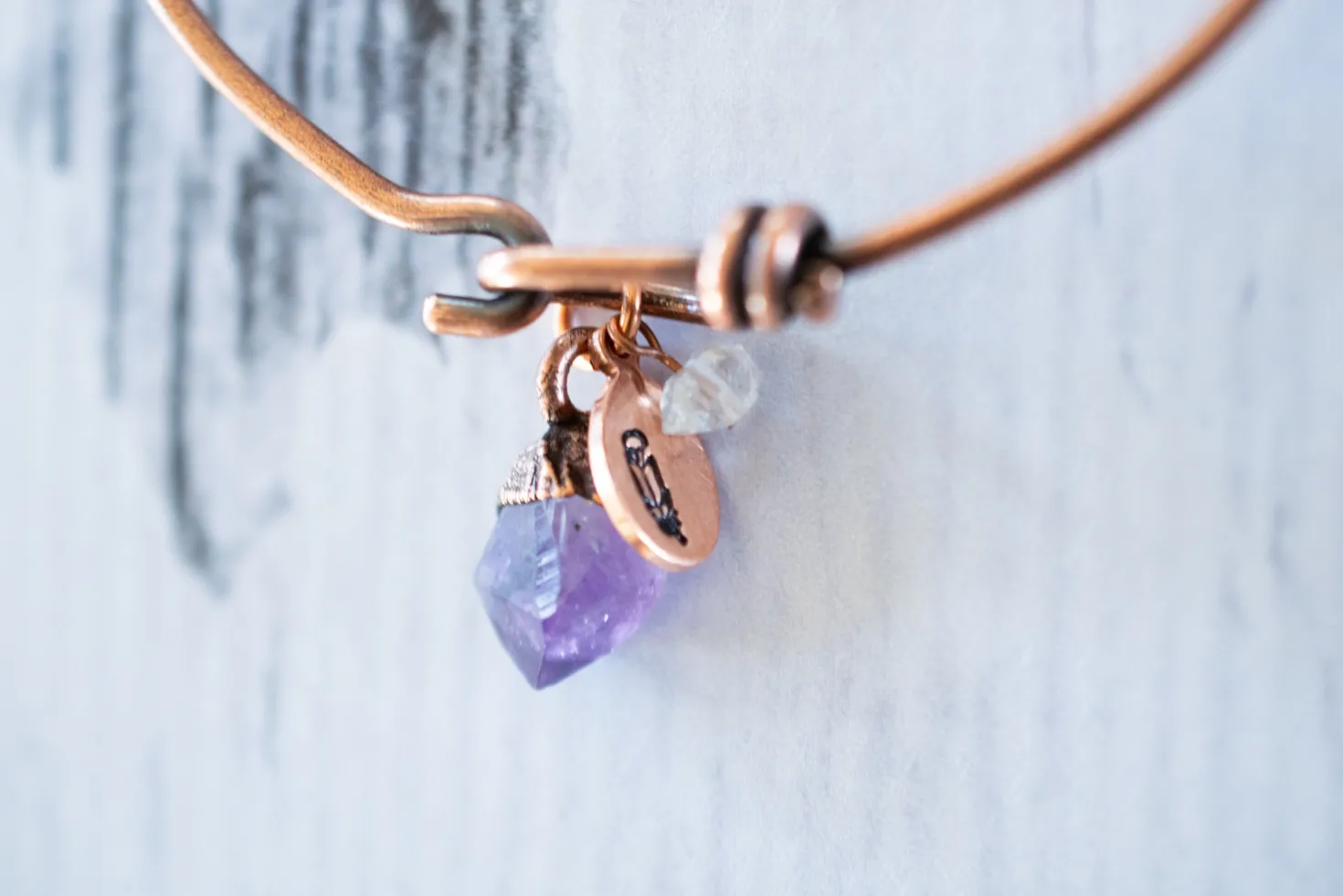 Amethyst crystal bracelet | Amethyst crystal bangle