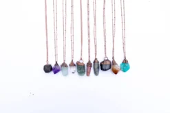 Amethyst crystal necklace | Raw amethyst pendant