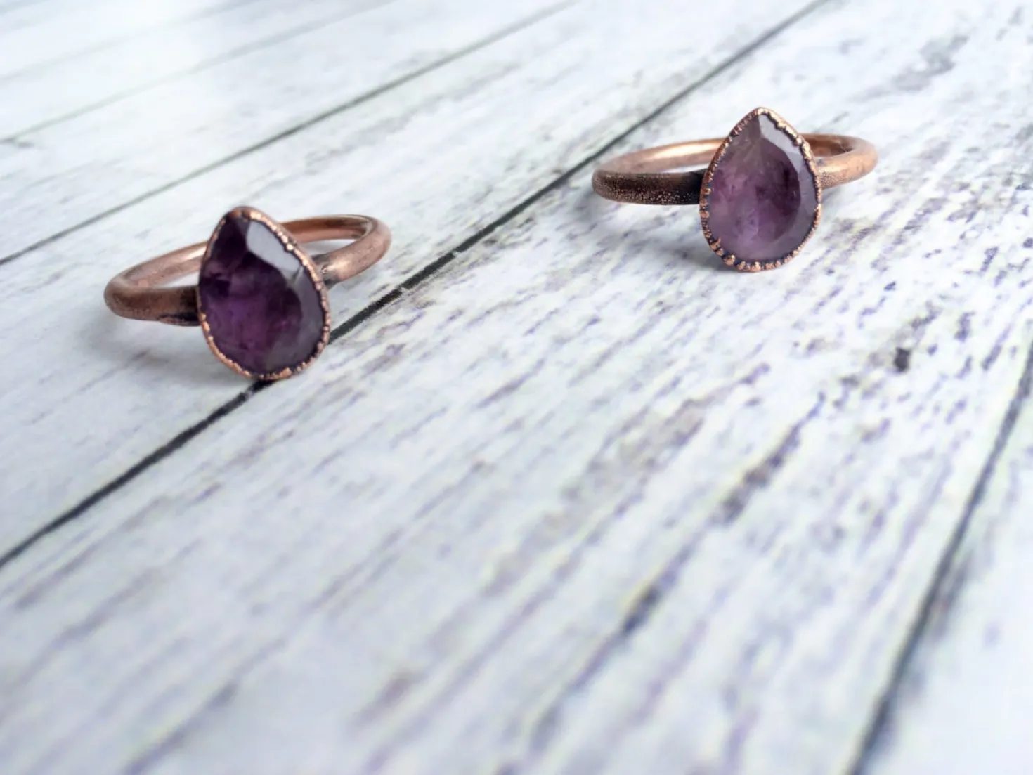 Amethyst ring | Amethyst crystal ring