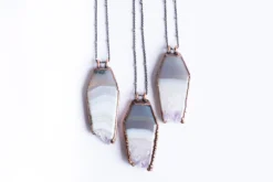 Amethyst slice necklace | Amethyst jewelry