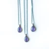 Amethyst teardrop necklace | February Birthstone pendant