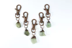 Aquamarine keychain | Raw crystal keychain