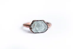 Blue topaz ring | Topaz crystal ring