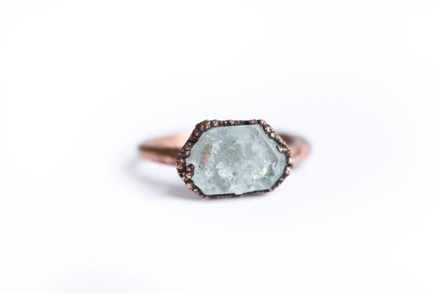 Blue topaz ring | Topaz crystal ring