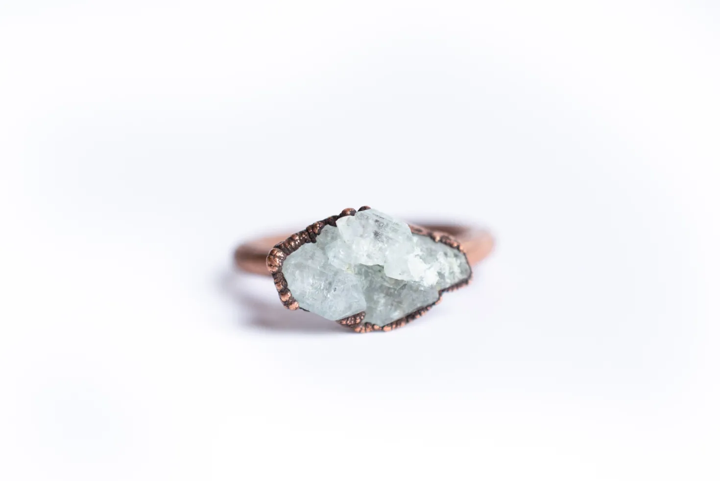 Blue topaz ring | Topaz crystal ring