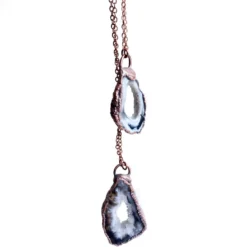 Druzy agate necklace | Geode jewelry