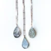 Druzy droplet necklace | Druzy crystal necklace