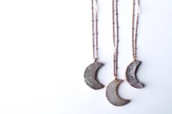 Druzy Moon Necklace | Crescent Moon Necklace