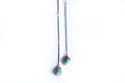 Genuine emerald crystal necklace | Real emerald necklace