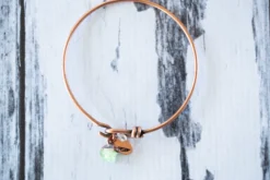 Green Peridot bracelet| Rough Peridot Bangle