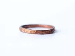 Hammered copper stacking ring | Hammered 12 gauge band