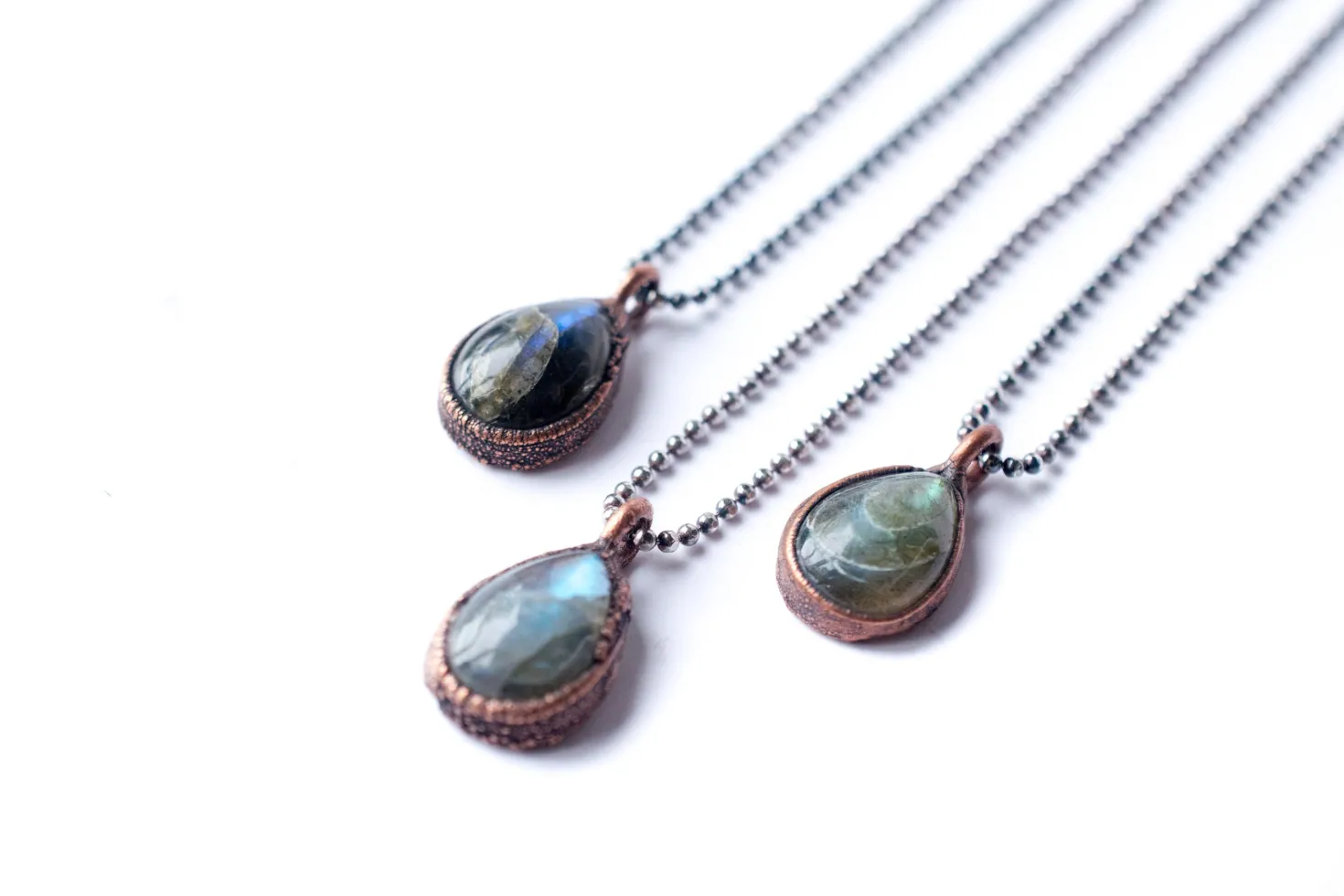 Labradorite necklace | Teardrop Labradorite Pendant