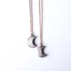 Moon Necklace | Druzy crystal necklace