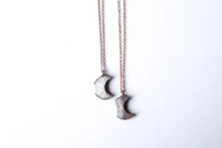 Moon Necklace | Druzy crystal necklace