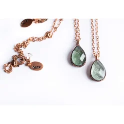Moss agate necklace | Moss agate jewelry | Agate necklace | Raw agate pendant | Faceted moss agate necklace