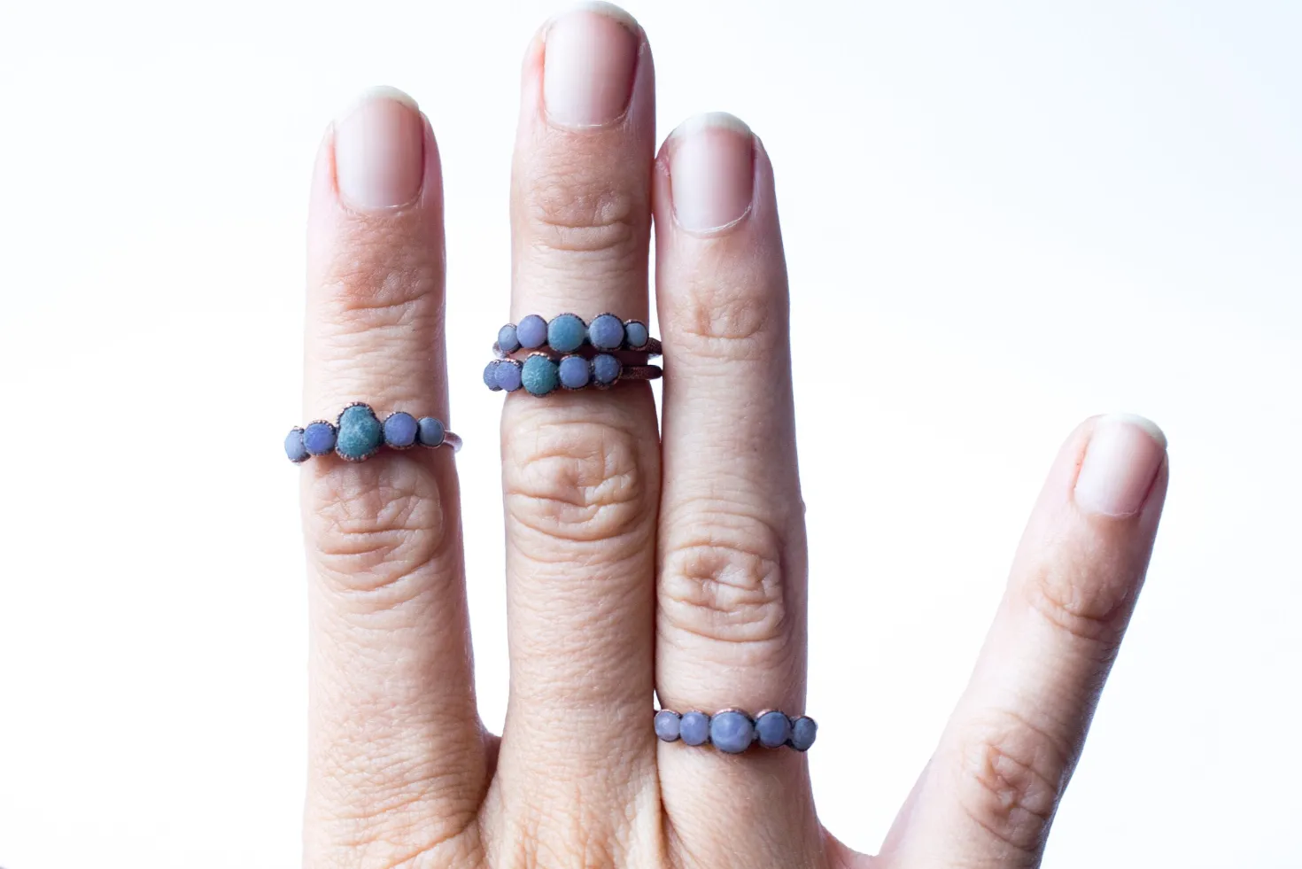Multi Stone Ring | Grape Agate ring
