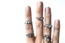 Multi Stone Ring | Raw Quartz crystal ring