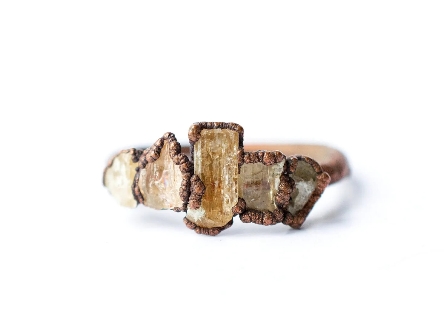 Multi Stone Ring | Raw topaz ring