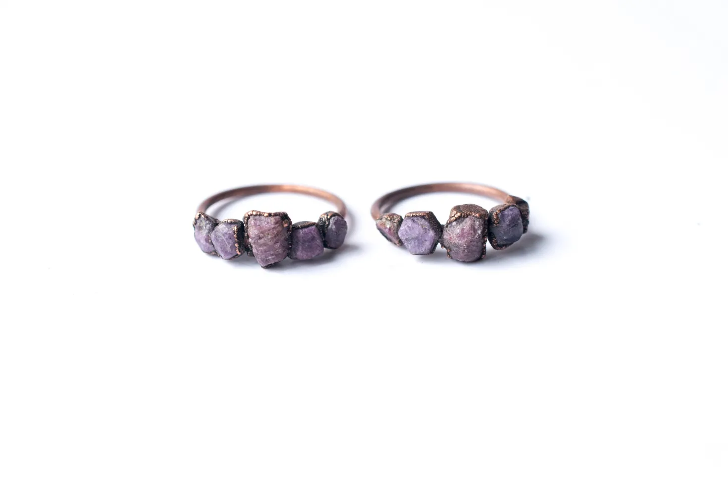 Multi Stone Ring | Red ruby stacking ring