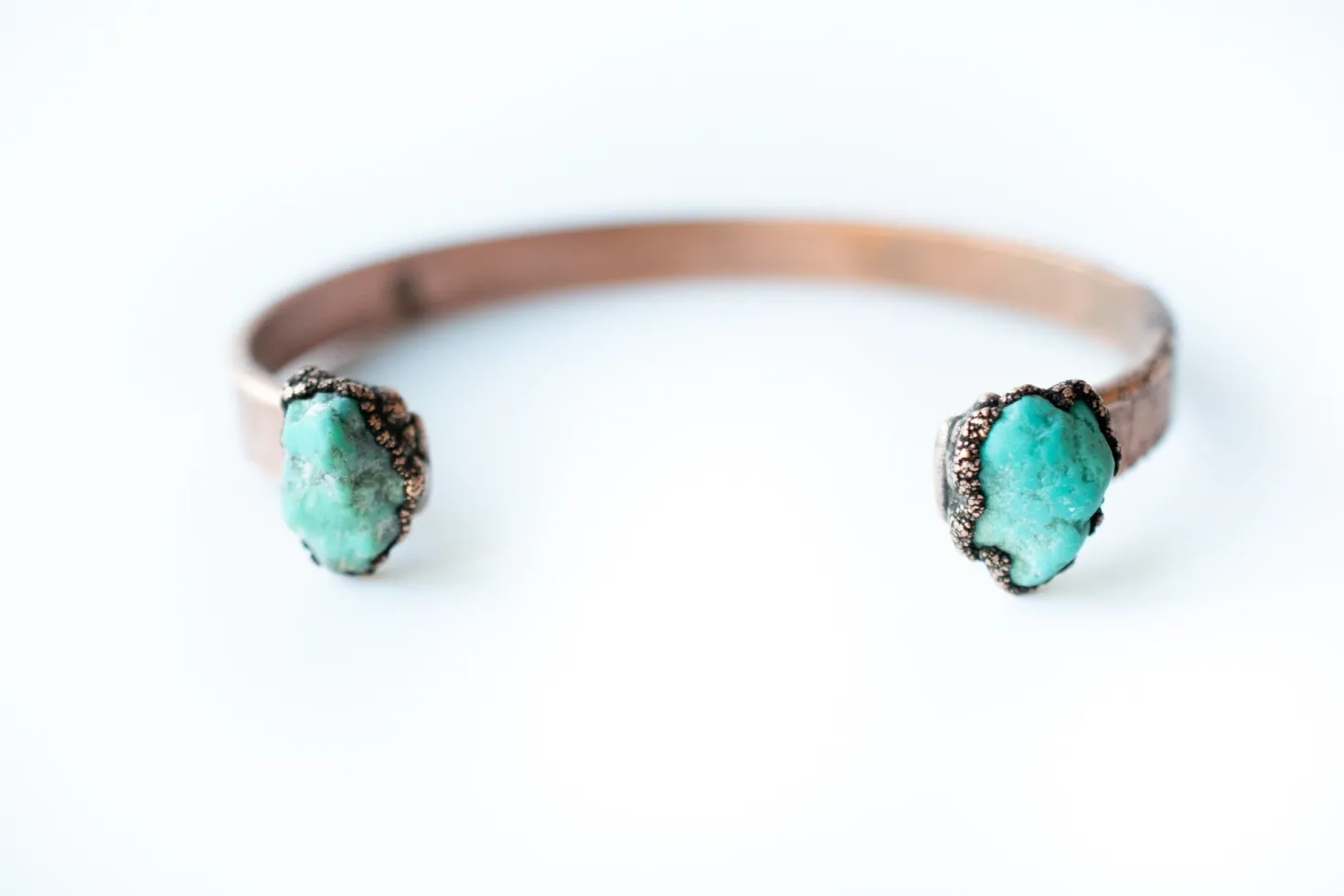 Natural Turquoise Cuff Bracelet | Raw Mineral Cuff