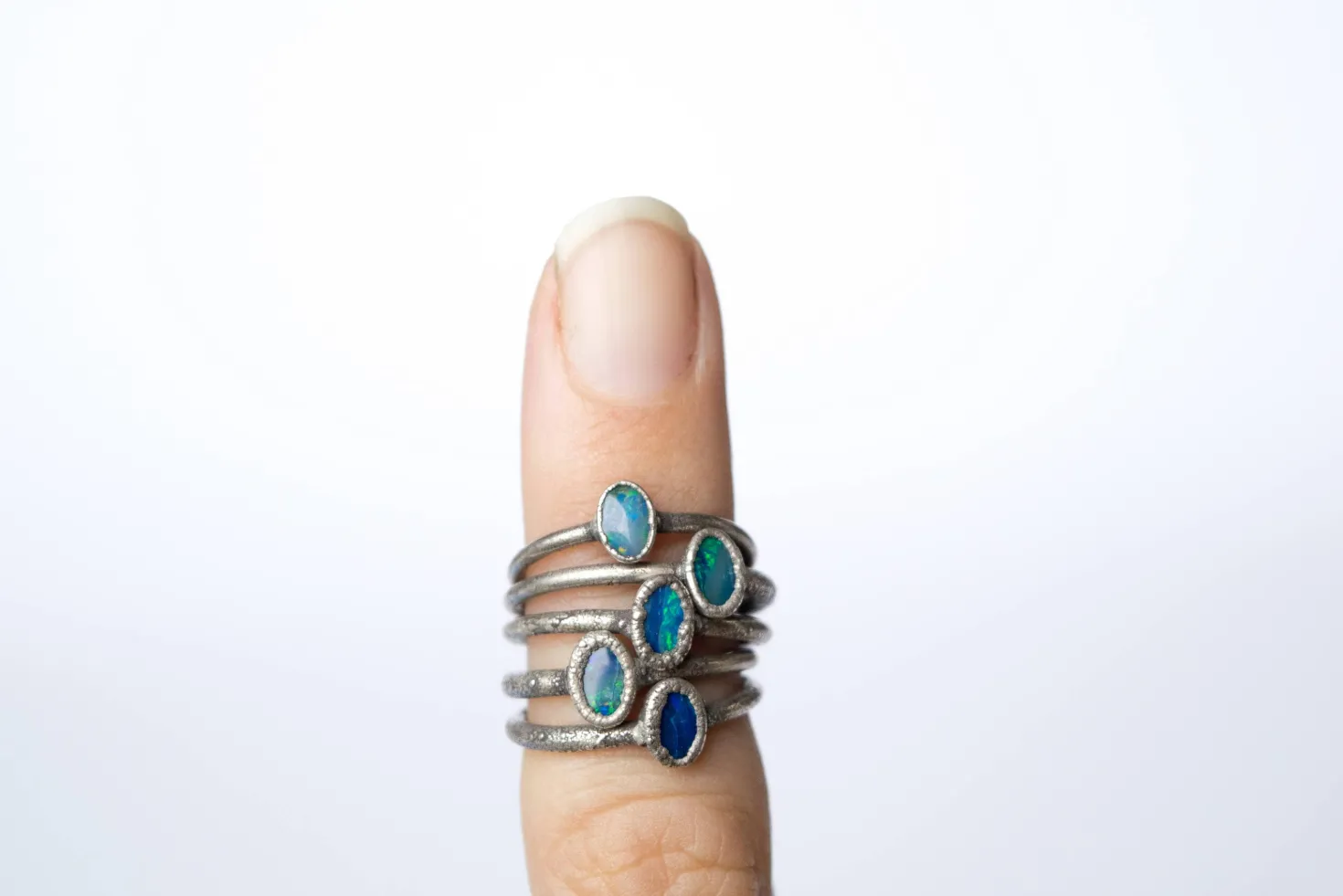 OPAL birthstone ring | Stacking birthstone ring