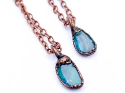 Opal necklace | Fiery opal necklace