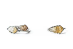 Oxidized Silver Citrine ring | Natural citrine ring