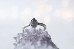 Oxidized Silver Labradorite Ring | Labradorite feldspar ring