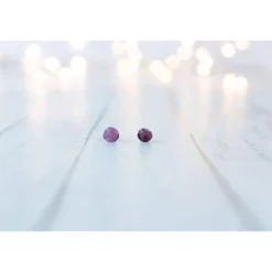 Pink Tourmaline earrings | Rubellite stud earrings
