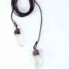 Quartz Lariat | Leather Lariat Necklace