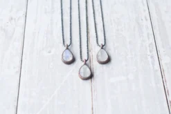 Rainbow moonstone necklace | Teardrop Moonstone Pendant