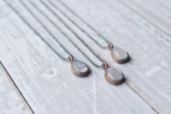 Rainbow moonstone necklace | Teardrop Moonstone Pendant