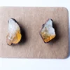 Raw citrine earrings | Citrine crystal studs