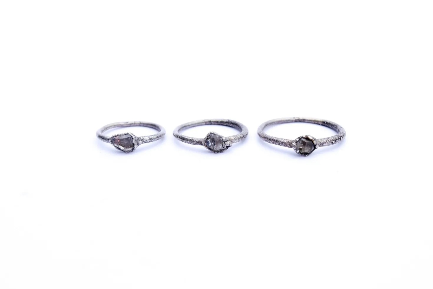 Raw crystal ring | Herkimer diamond ring