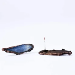 Raw kyanite studs | Blue kyanite crystal earrings