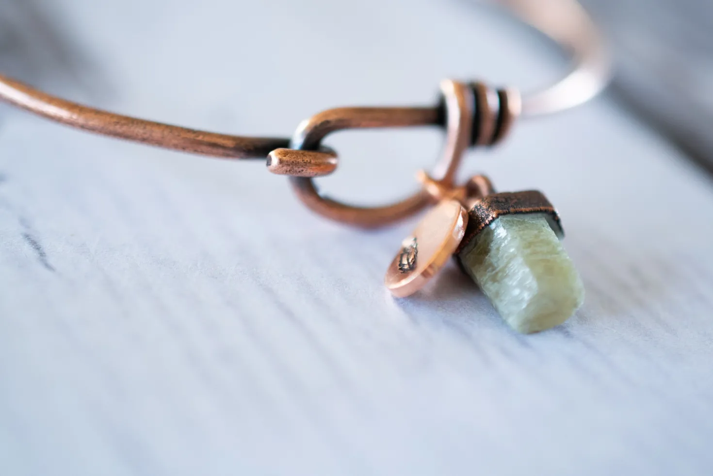 Raw sapphire bracelet| Sapphire Bangle