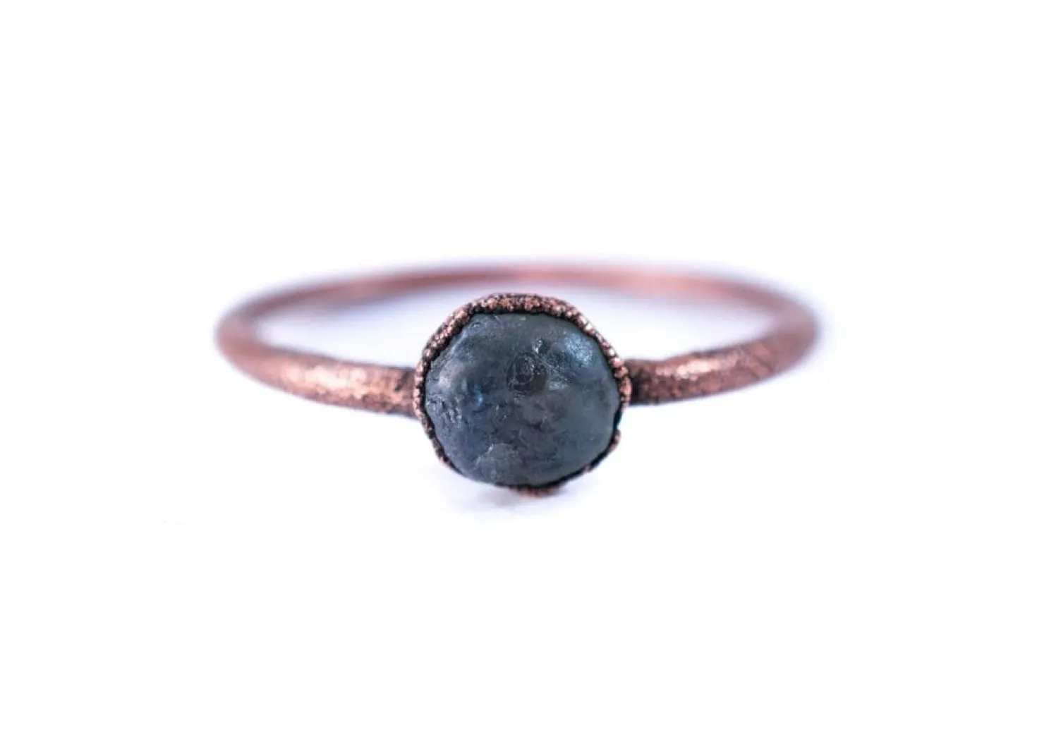 Raw sapphire ring | Blue sapphire ring