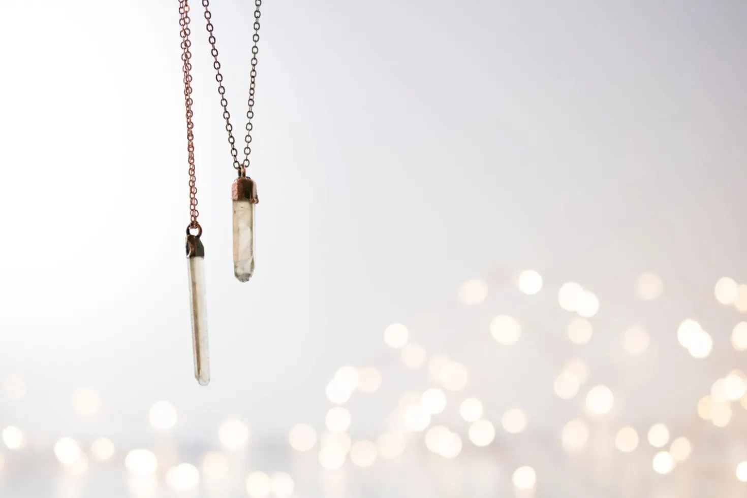 Raw smokey quartz necklace | Raw quartz necklace