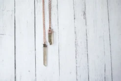 Raw smokey quartz necklace | Raw quartz necklace