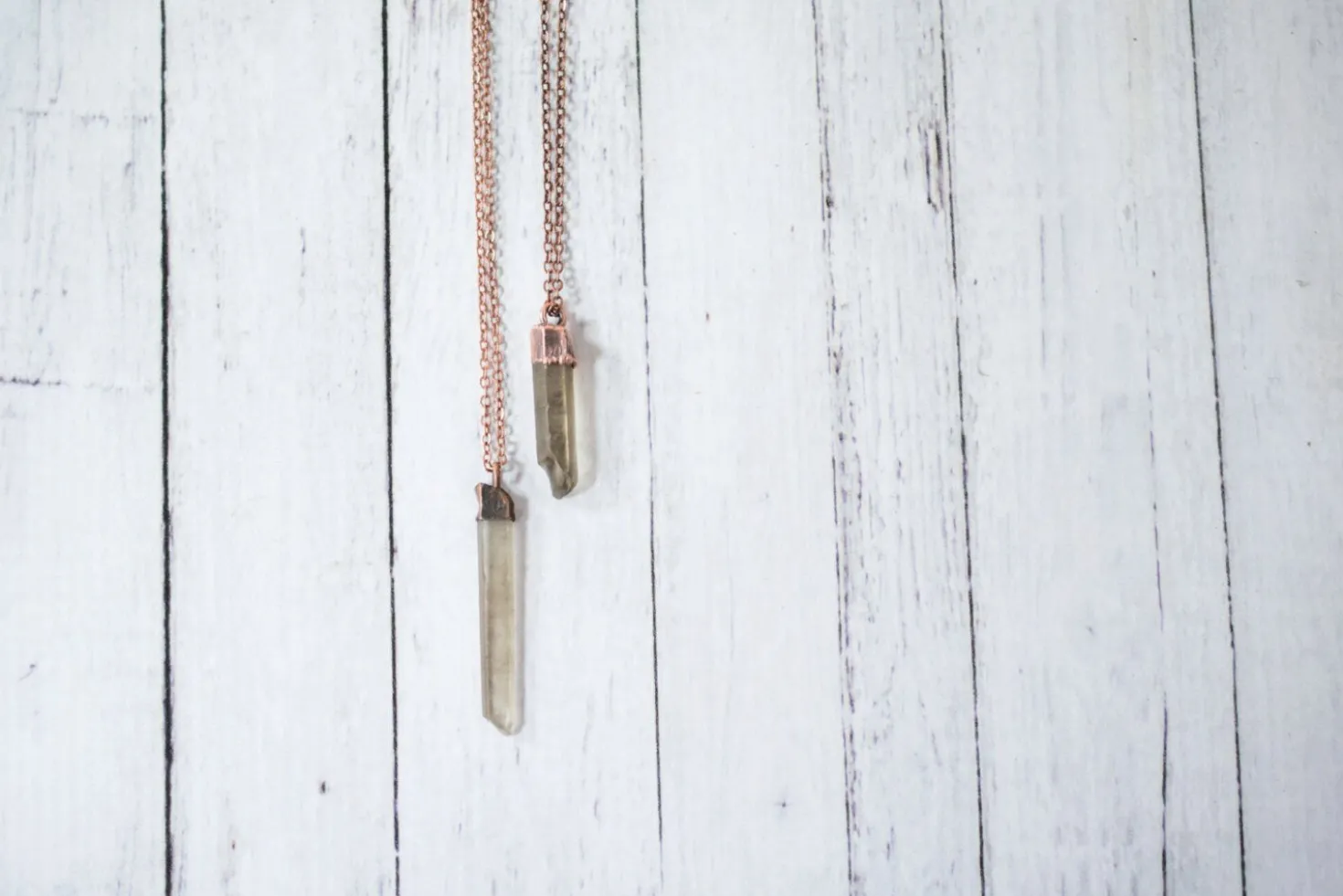 Raw smokey quartz necklace | Raw quartz necklace