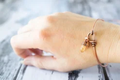 Raw topaz bracelet | topaz bangle