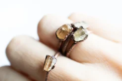 Raw topaz ring | Imperial topaz ring