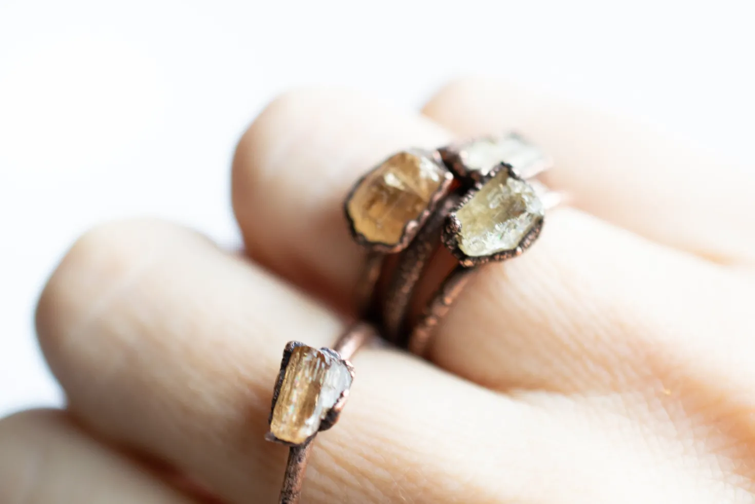 Raw topaz ring | Imperial topaz ring