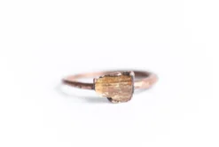 Raw topaz ring | Imperial topaz ring