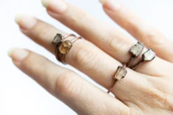 Raw topaz ring | Imperial topaz ring