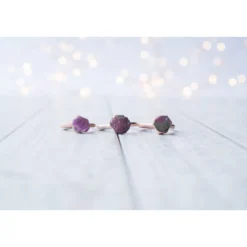 Rose Gold Ruby ring | Red ruby crystal ring
