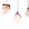 Rose Quartz crystal necklace | Electroformed crystal necklace