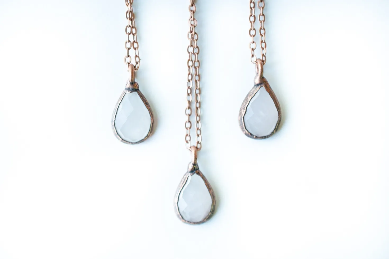 Rose Quartz Necklace | Faceted Rose Quartz