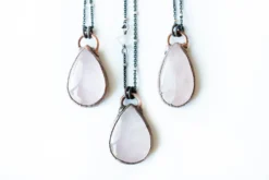 Rose Quartz Necklace | Raw crystal necklace