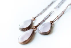 Rose Quartz Necklace | Raw crystal necklace